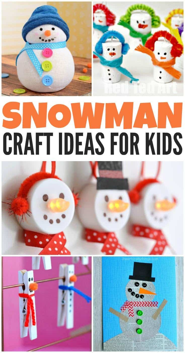 10 Adorable (and Easy!) Snowman Crafts For Kids - Third Stop on the Right