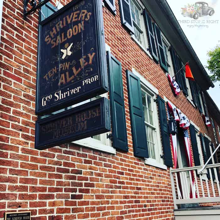 outside of the Shriver House in Gettysburg PA